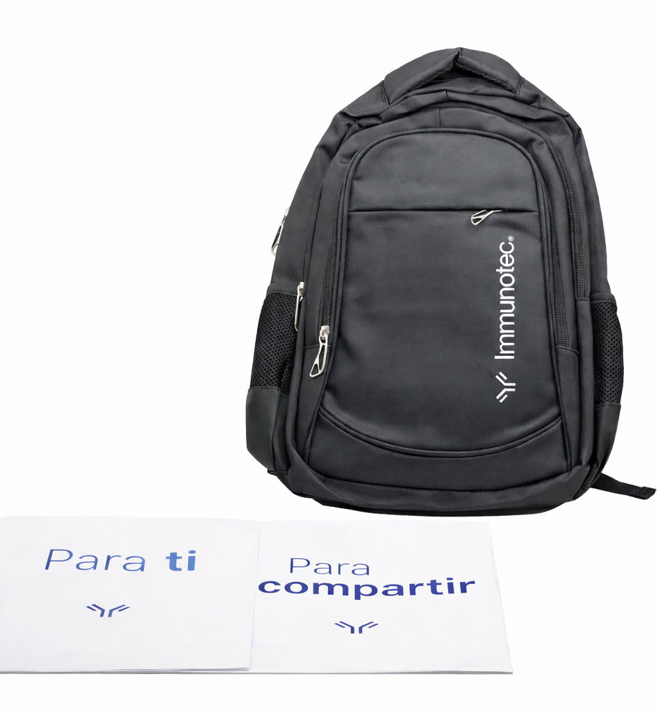 Mochila y folletos promocionales Immunotec